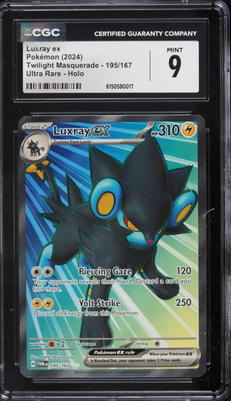 2024 Pokemon Scarlet & Violet Twilight Masquerade Full Art Luxray ex #195  CGC 10 GEM MINT on Fanatics Collect