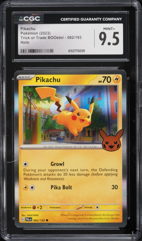 2023 Pokemon SV Paldea Evolved Trick Or Trade Holo Pikachu #62 PSA 10 GEM MINT on Fanatics Collect 2023 Pokemon SV Paldea Evolved Trick Or Trade Holo Pikachu #62 PSA 10 GEM MINT on Fanatics Collect