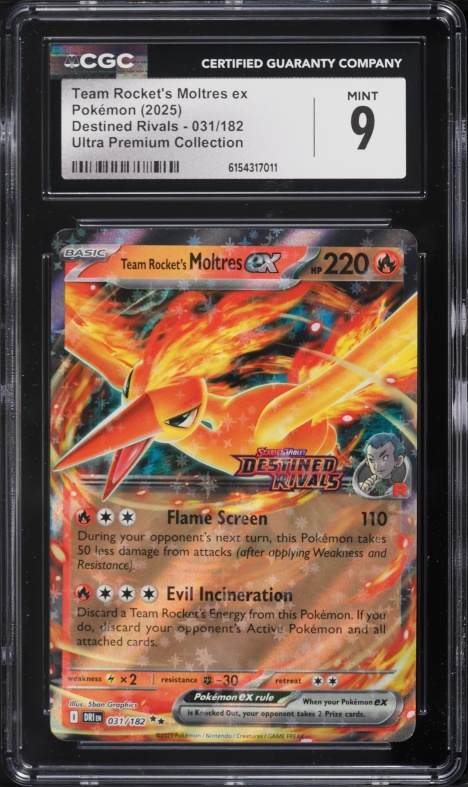 2025 Pokemon Scarlet & Violet Destined Rivals Team Rocket's Moltres ex #31  CGC 10 GEM MINT on Fanatics Collect
