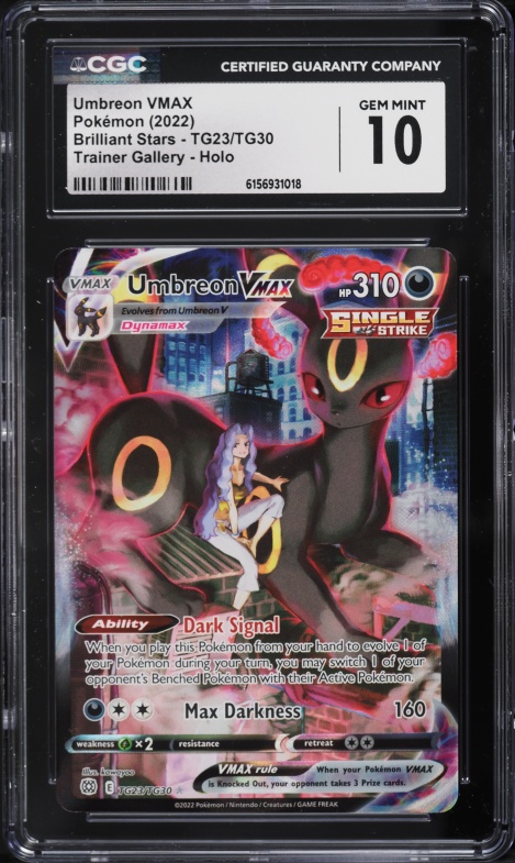 2022 Pokemon SWSH Brilliant Stars Trainer Gallery CHR Umbreon VMAX #TG23 CGC 10 GEM MINT