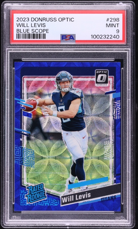 2023 Donruss Optic Blue Scope Prizm Will Levis ROOKIE #298 PSA 9 MINT