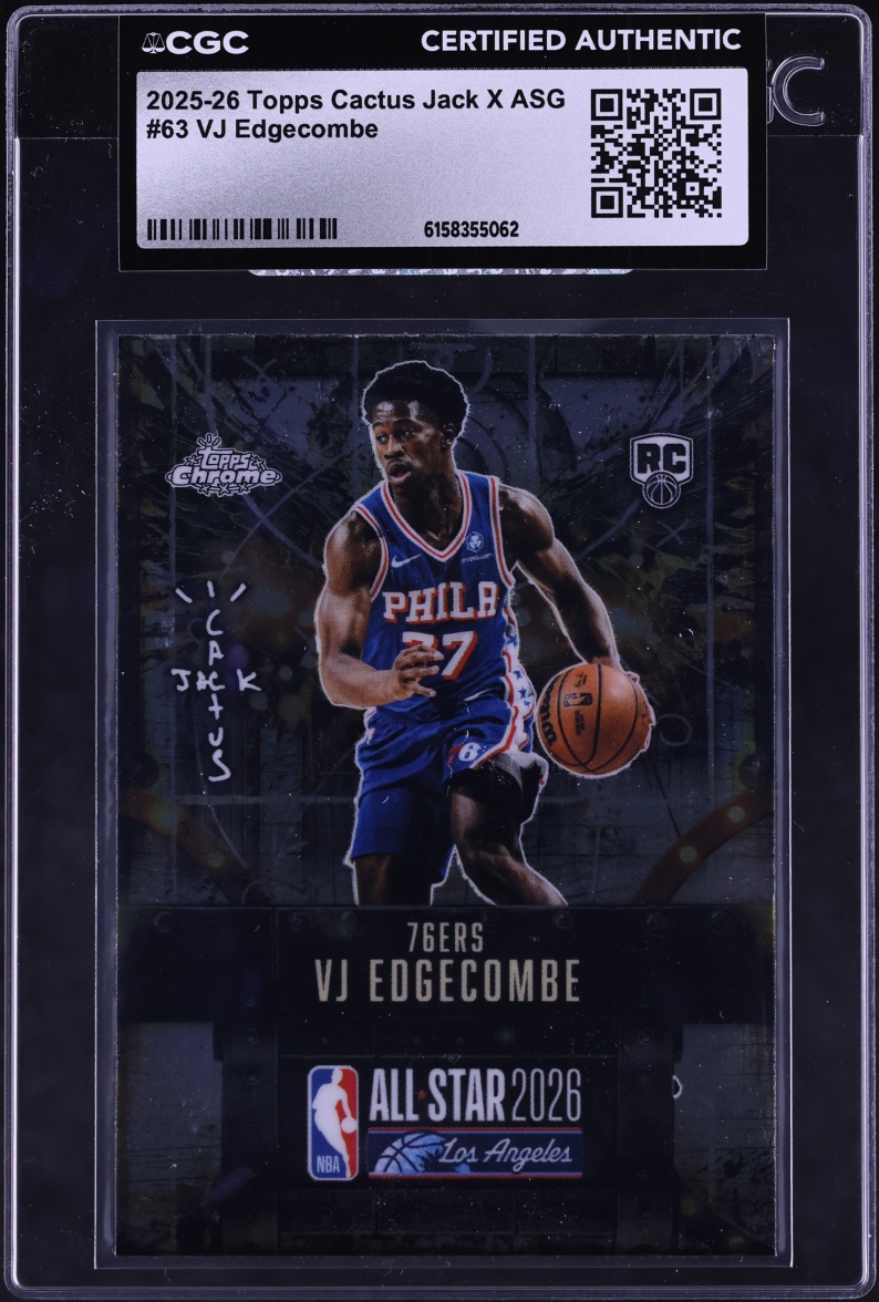 2025 Topps Cactus Jack X ASG VJ Edgecombe ROOKIE #63 CGC AUTH