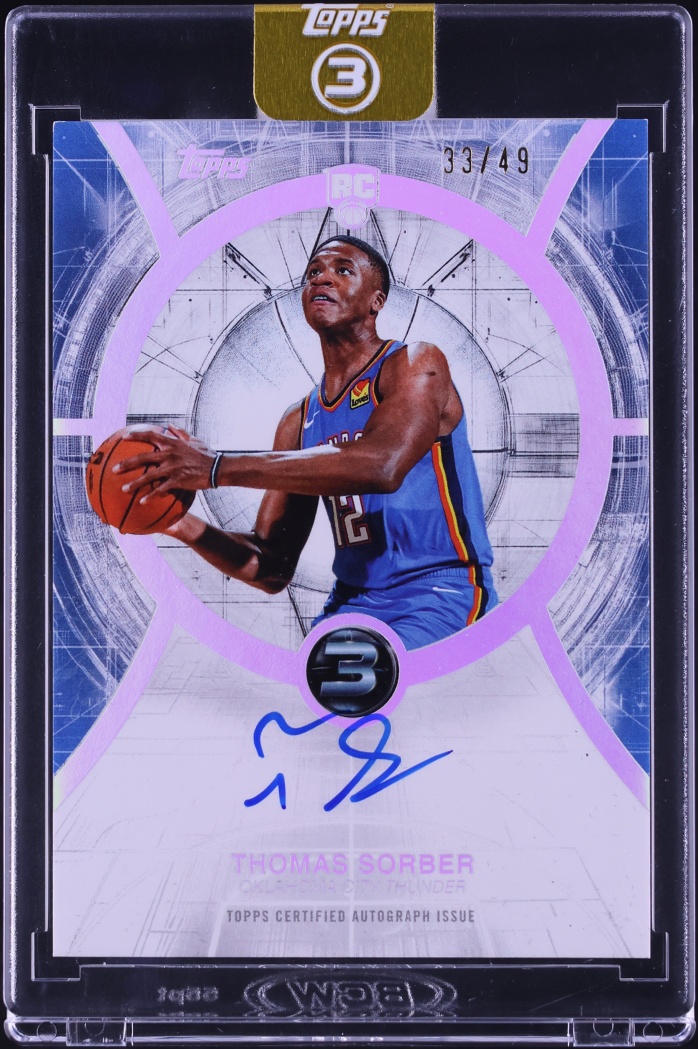 2025 Topps Three Thomas Sorber ROOKIE AUTO /49 #RA-TS