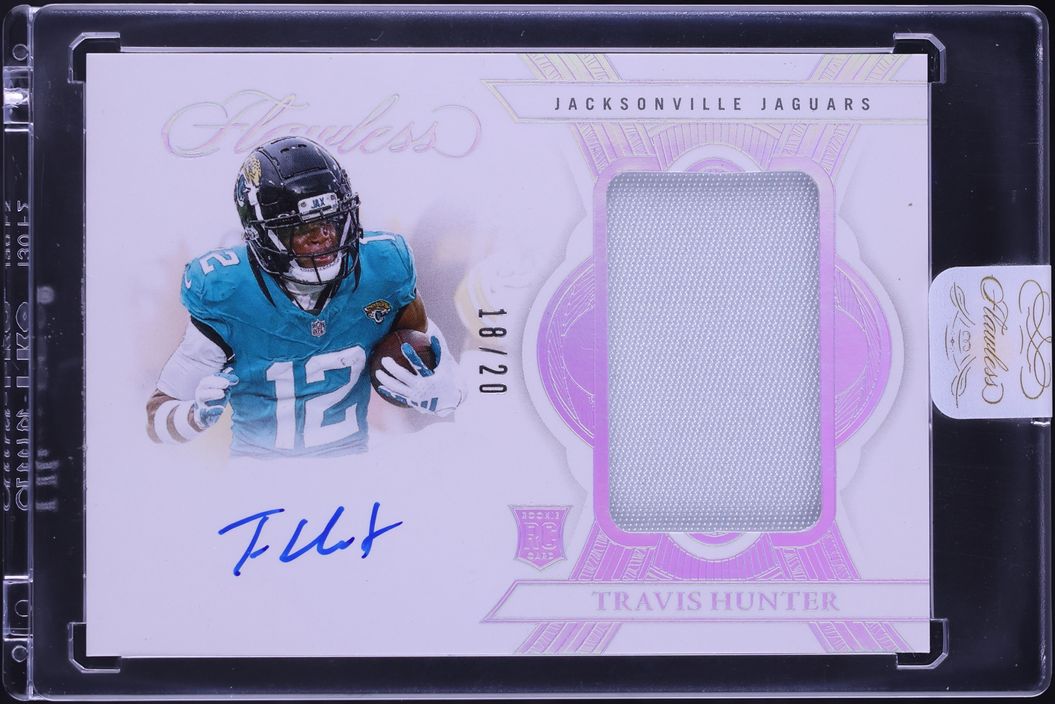 2025 Panini Flawless Silver Travis Hunter ROOKIE PATCH AUTO /20 #RPA-THR