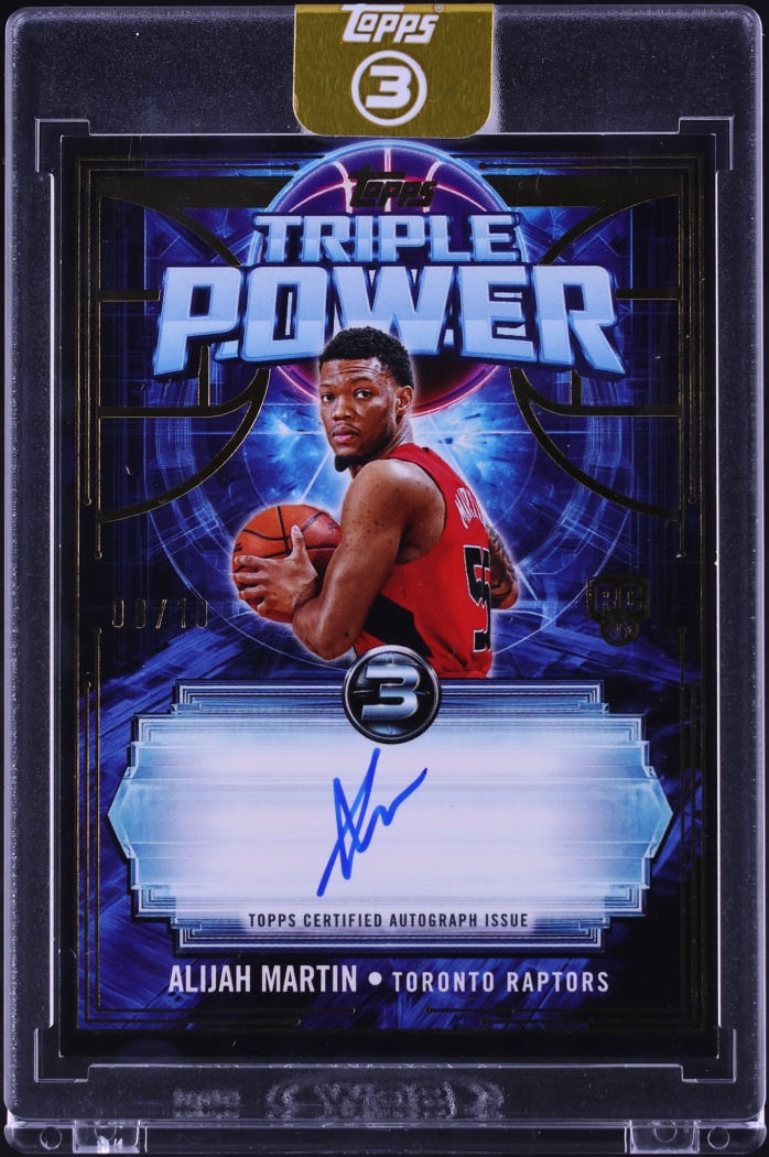 2025 Topps Transcendent Collection Triple Power Gold Alijah Martin ROOKIE AUTO /10 #TP-AMA