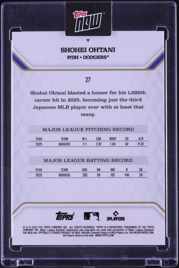 2025 Topps MLB MVP Collection Orange Foil Shohei Ohtani /25 #27