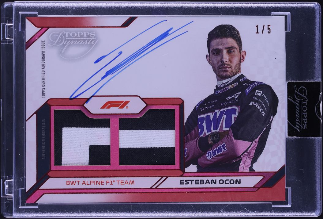 2024 Topps Dynasty Formula 1 F1 Dual Red Esteban Ocon PATCH AUTO 1/5 #SDDRA-EOC