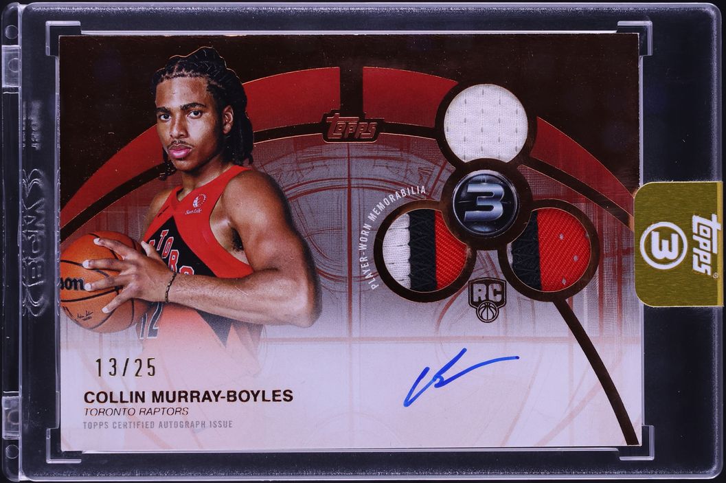 2025 Topps Three Bronze Collin Murray-Boyles ROOKIE PATCH AUTO /25 #RPH-CM