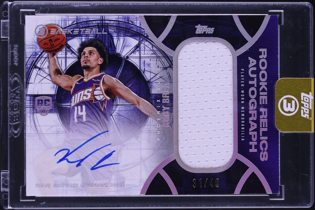 2025 Topps Three Koby Brea ROOKIE PATCH AUTO /49 #RRA-KB