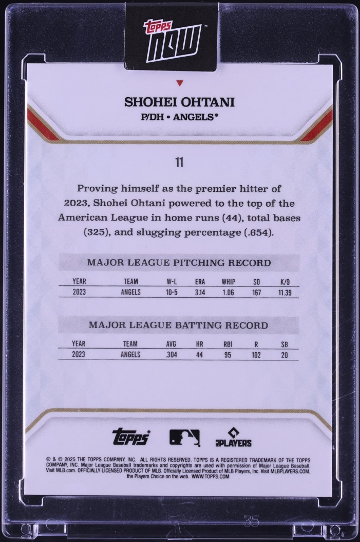 2025 Topps MLB MVP Collection Rose Gold Foil Shohei Ohtani /17 #11