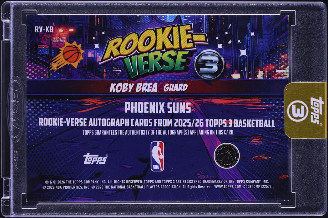 2025 Topps Three Rookie-Verse Koby Brea ROOKIE AUTO /49 #RV-KB