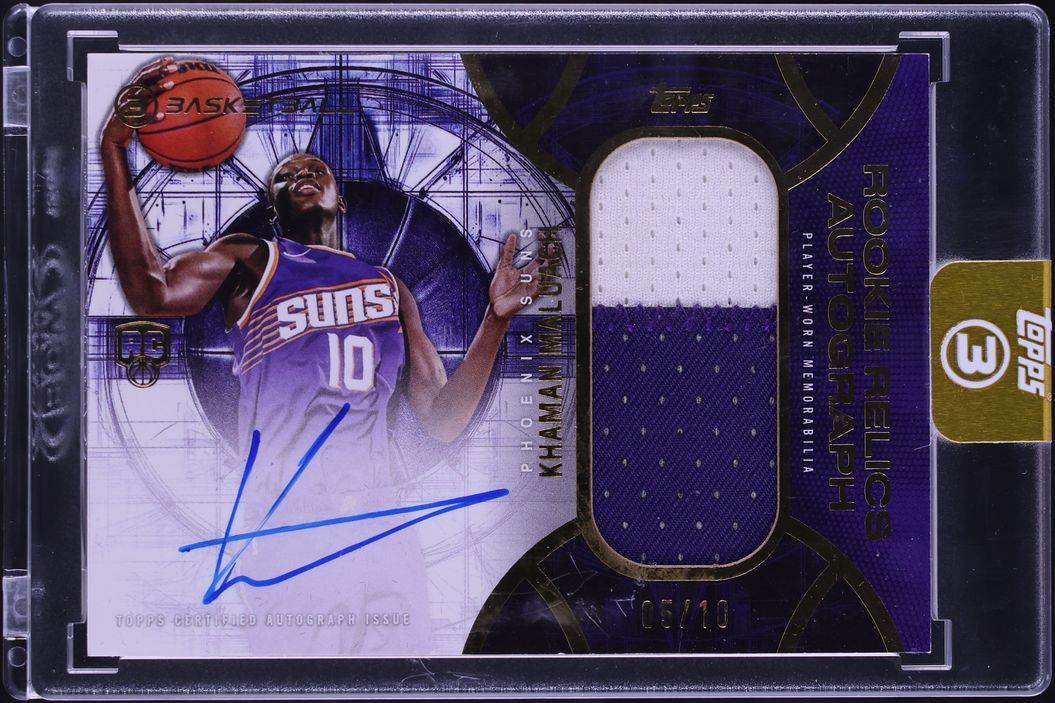 2025 Topps Three Gold Khaman Maluach ROOKIE PATCH AUTO /10 #RRA-KM