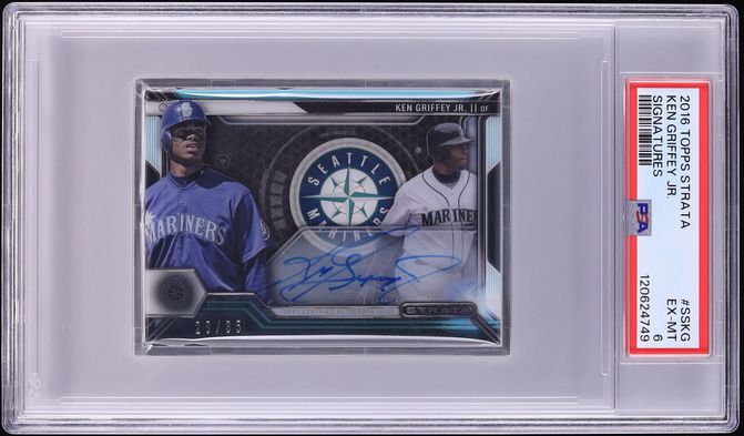 2016 Topps Strata Ken Griffey Jr. AUTO /35 #SSKG PSA 6 EXMT