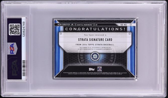2016 Topps Strata Ken Griffey Jr. AUTO /35 #SSKG PSA 6 EXMT