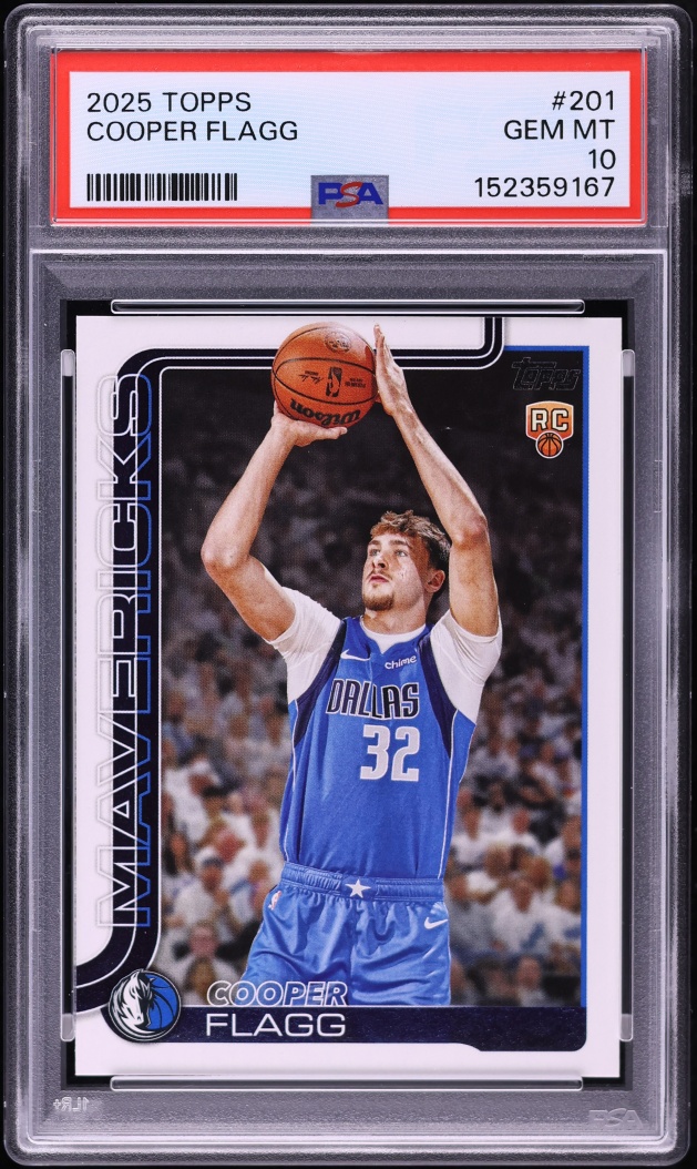 2025 Topps Basketball Cooper Flagg ROOKIE #201 PSA 10 GEM MINT