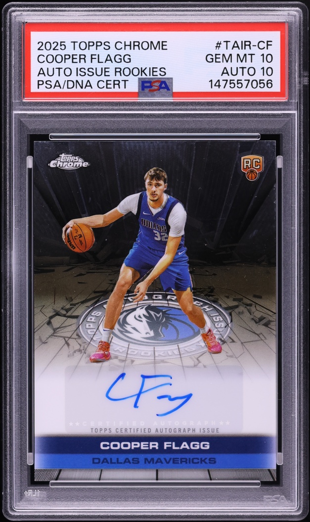 2025 Topps Chrome Cooper Flagg ROOKIE AUTO DNA 10 #TAIR-CF PSA 10 GEM MINT