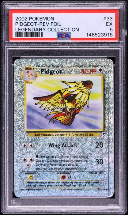 2002 Pokemon Legendary Collection Reverse Holo Alakazam #1 PSA 10