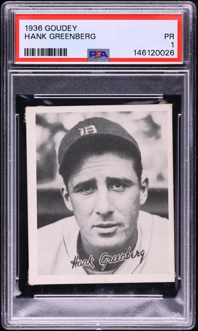 1936 Goudey Hank Greenberg PSA 1 PR