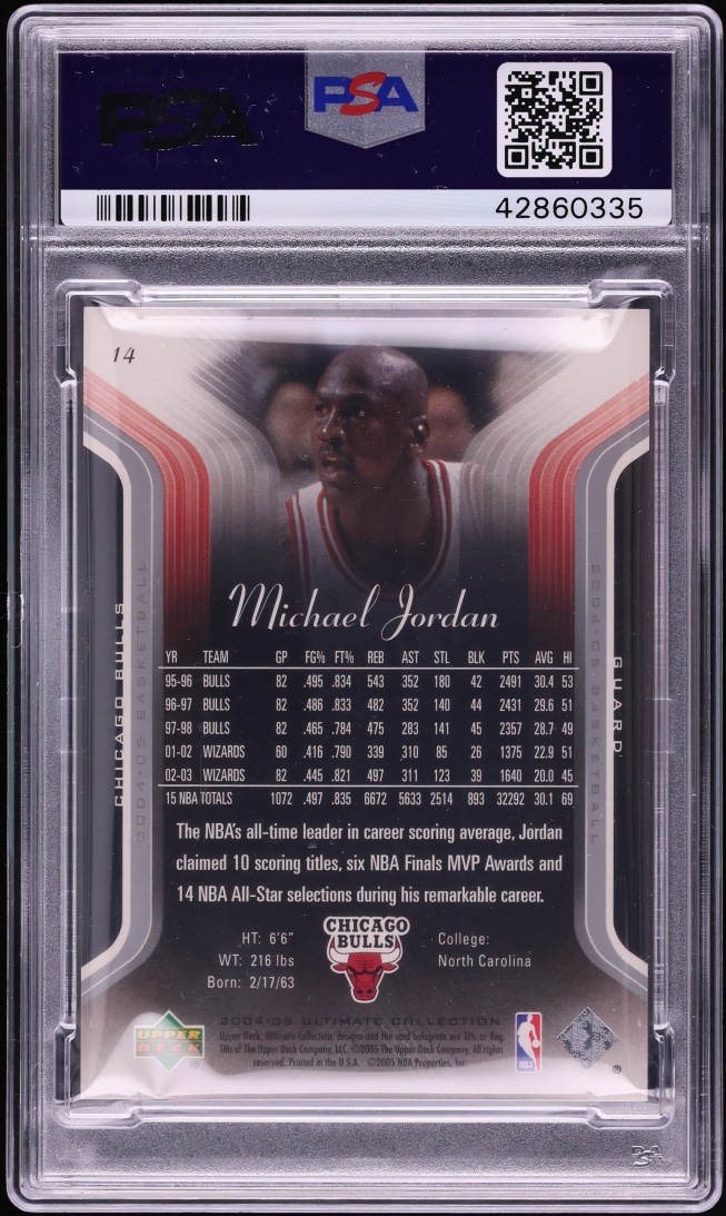 2004 Ultimate Collection Michael Jordan /750 #14 PSA 9 MINT