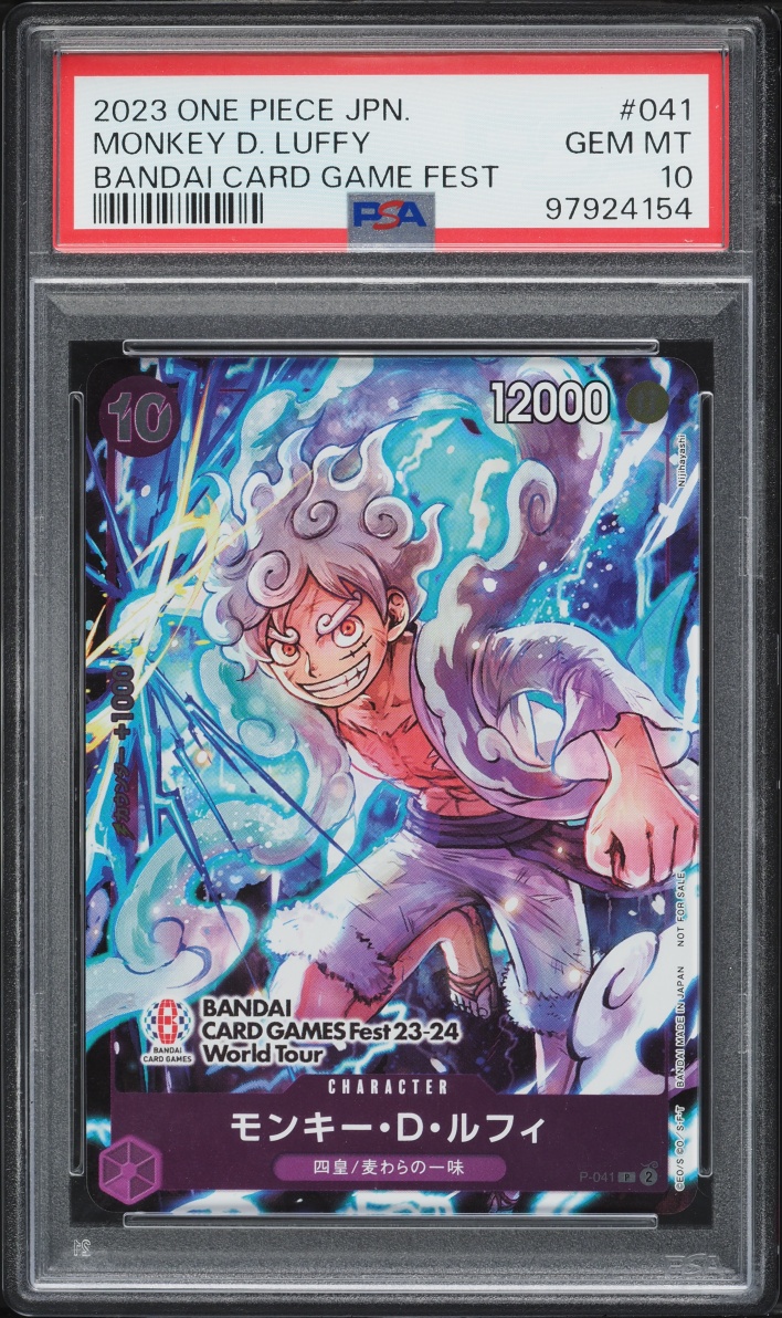 2023 One Piece Japanese Promo Bandai Games Fest Alt Art Monkey D. Luffy #P-041 PSA 10 GEM MINT