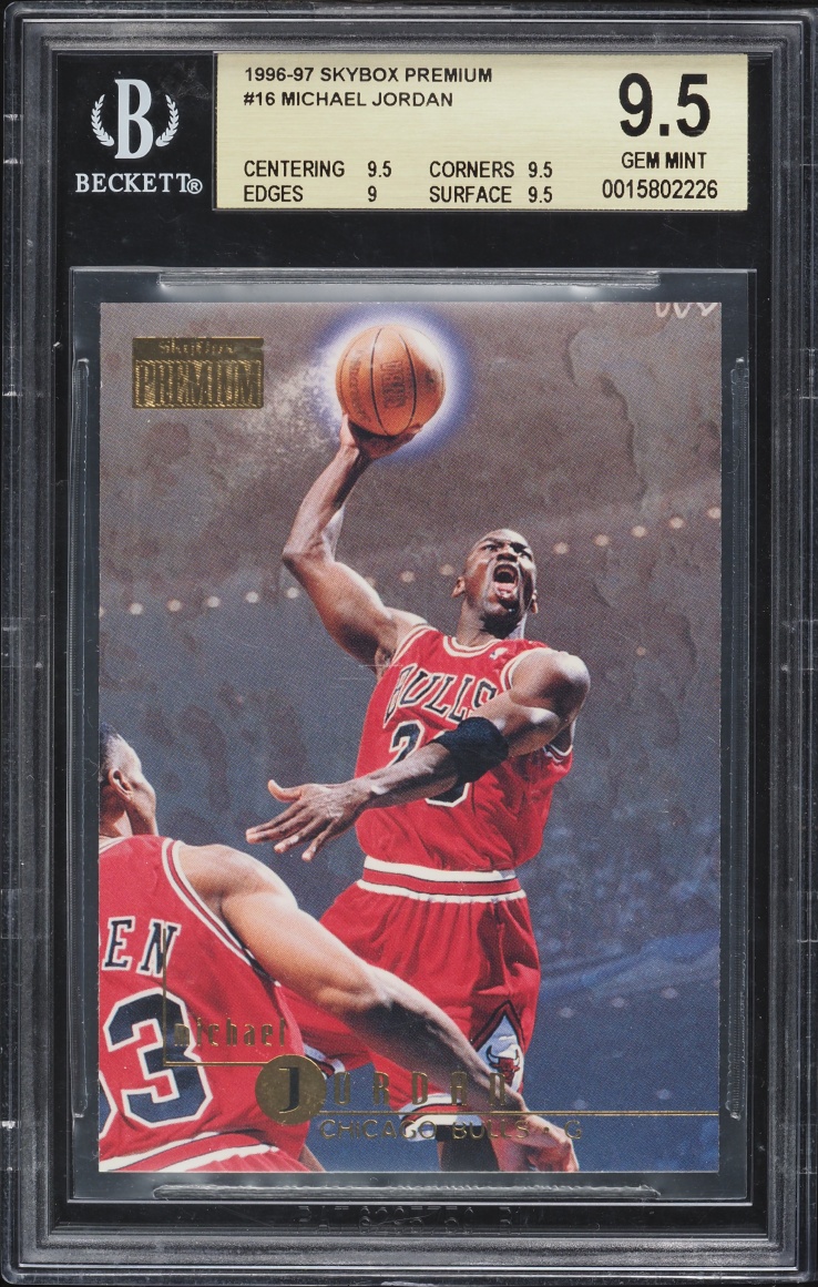 1996 Skybox Premium Michael Jordan #16 BGS 9.5 GEM MINT