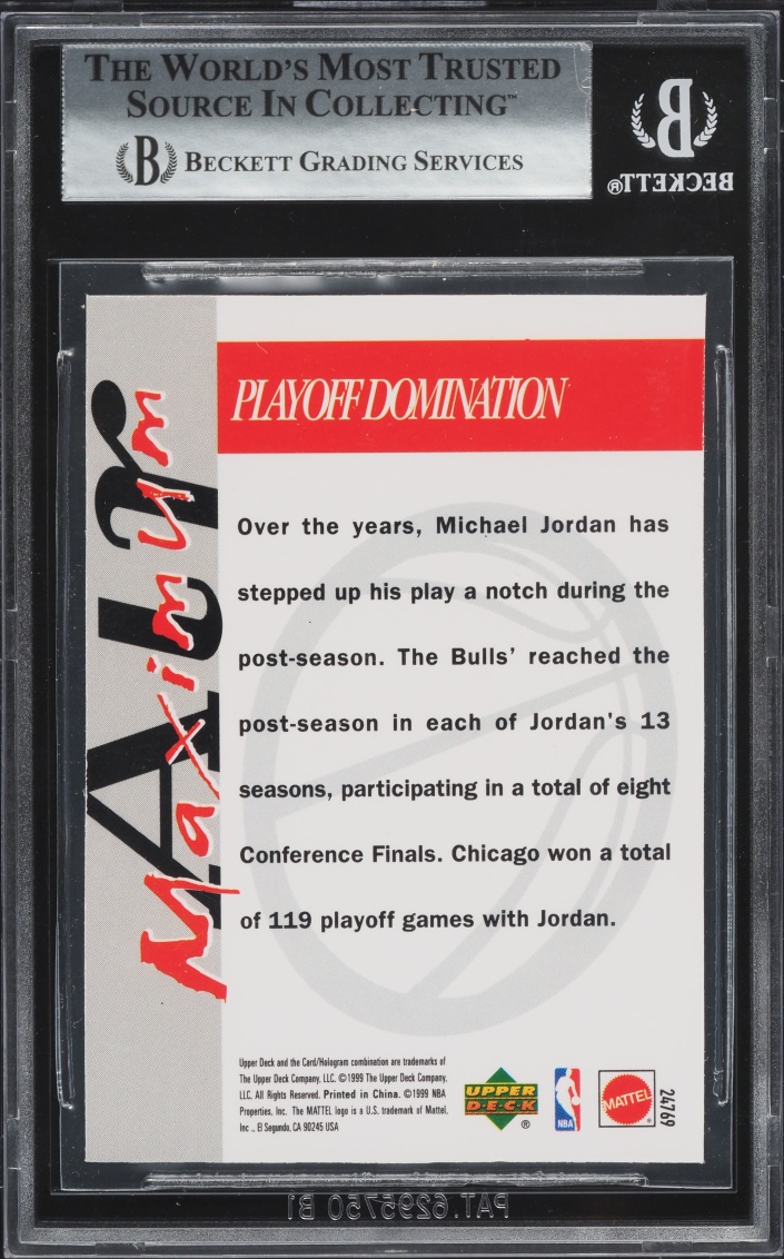 1999 Upper Deck Mattel NBA Maximum Air Michael Jordan #5 BGS 9 MINT