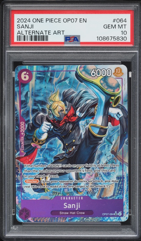 2024 One Piece Japanese 2nd Anniversary Set Sanji #OP07-064 PSA 10