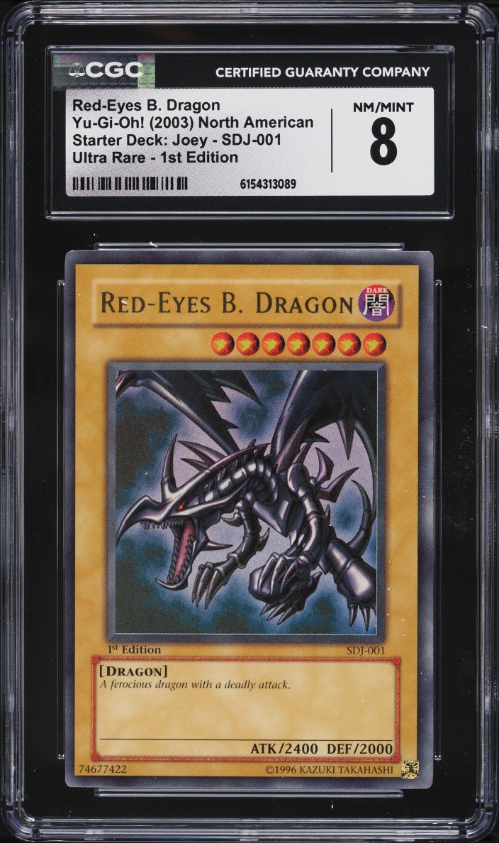 2003 Yu-Gi-Oh! Starter Deck Joey 1st Edition Red-Eyes Black Dragon #SDJ-001 CGC 8 NM-MT