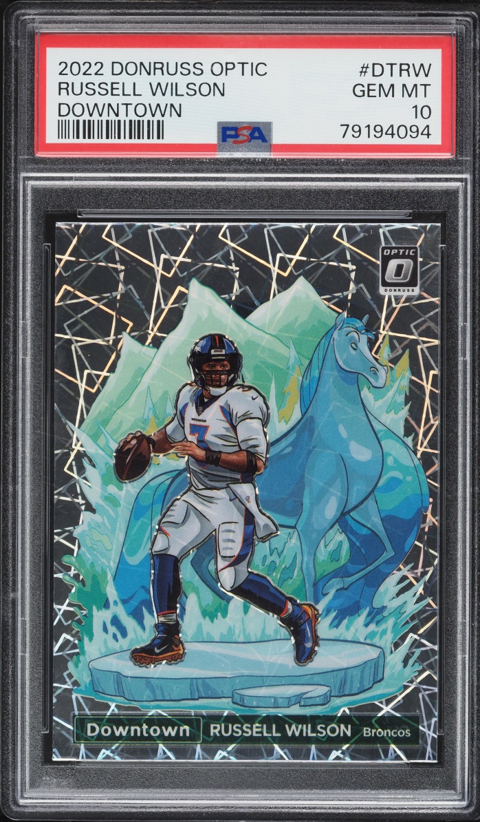 2022 Donruss Optic Downtown Russell Wilson #DTRW PSA 10 GEM MINT