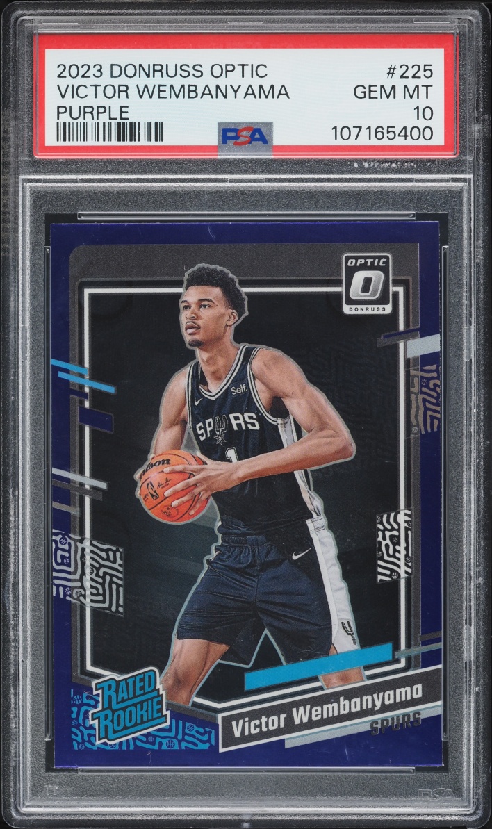 2023 Donruss Optic Purple Victor Wembanyama ROOKIE #225 PSA 10 GEM MINT