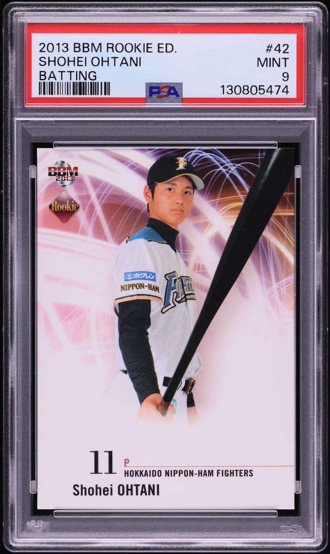 2013 BBM Edition Batting Shohei Ohtani ROOKIE #42 PSA 9 MINT