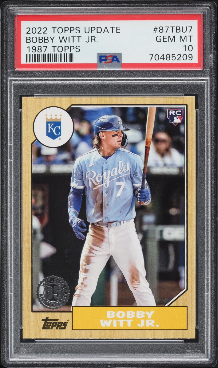 2022 Topps Update '87 Bobby Witt Jr. ROOKIE #87TBU-7 PSA 10 GEM MINT