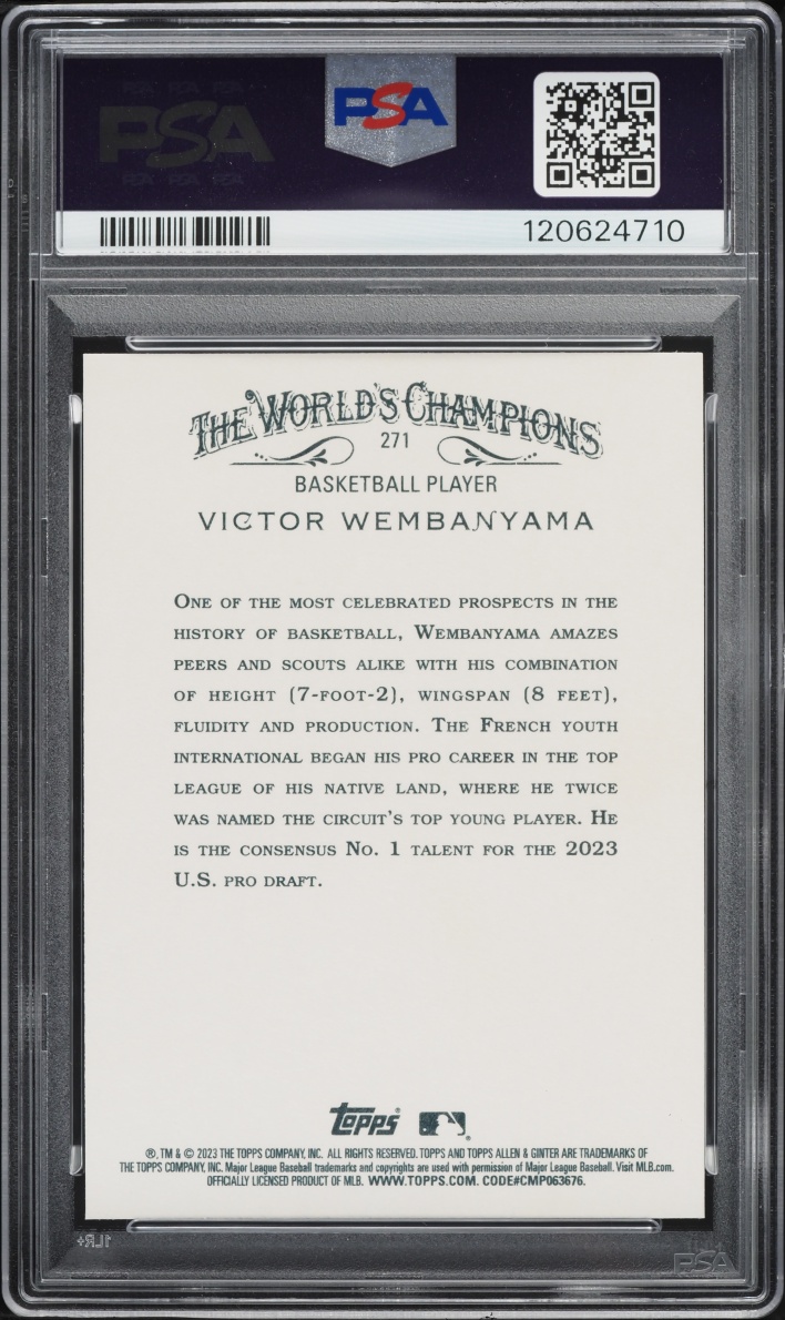 2023 Topps Allen & Ginter Victor Wembanyama ROOKIE #271 PSA 10 GEM MINT