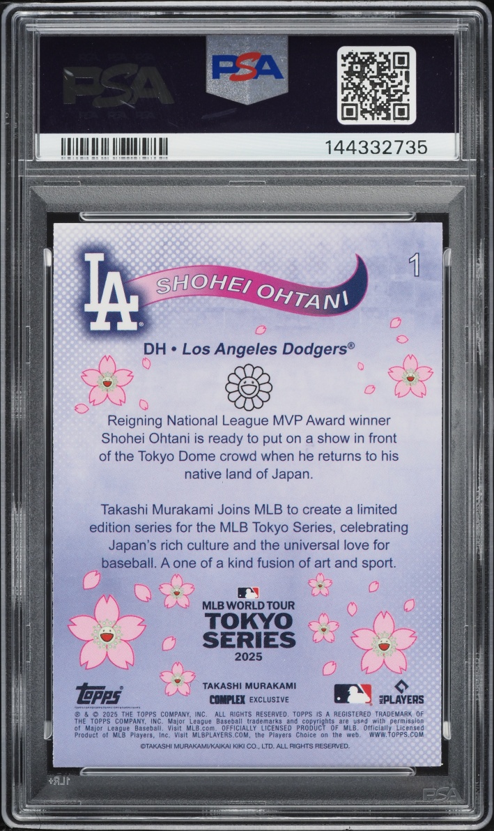 2025 Topps Takashi Murakami MLB World Tour Tokyo Series Shohei Ohtani #1 PSA 10 GEM MINT