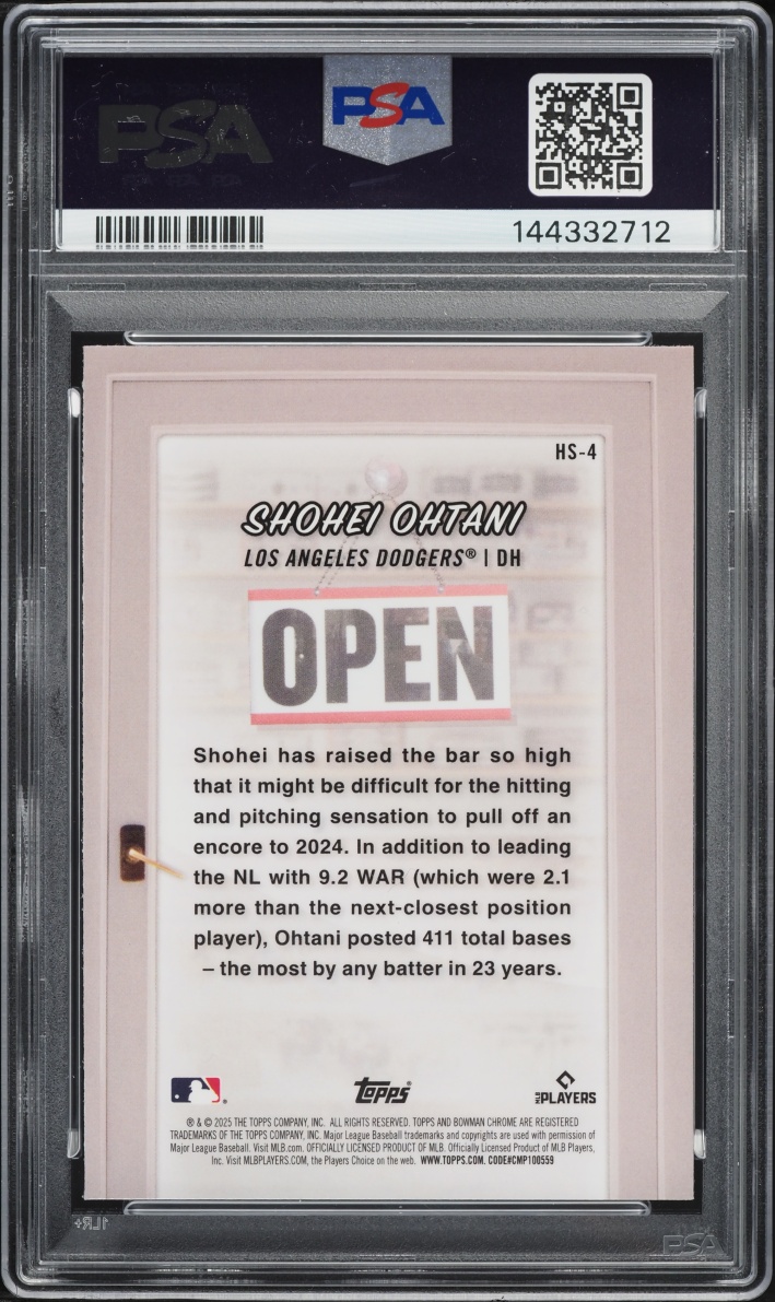 2025 Bowman Chrome Hobby Stars Shohei Ohtani #HS-4 PSA 9 MINT