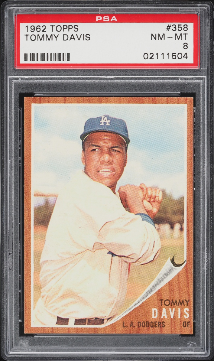 1962 Topps Tommy Davis #358 PSA 8 NM-MT