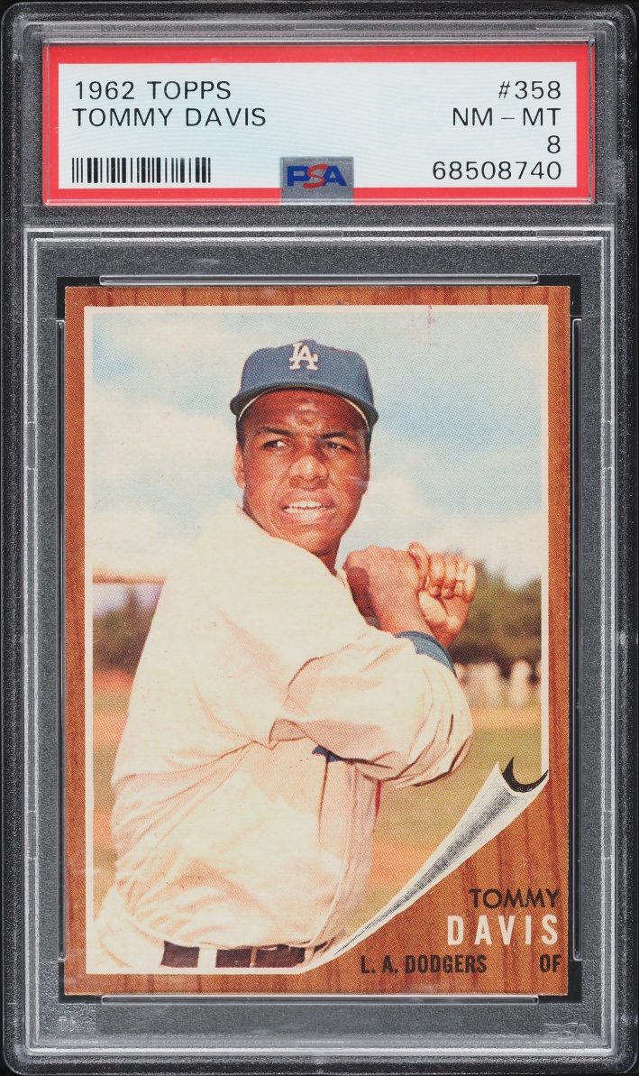 1962 Topps Tommy Davis #358 PSA 8 NM-MT