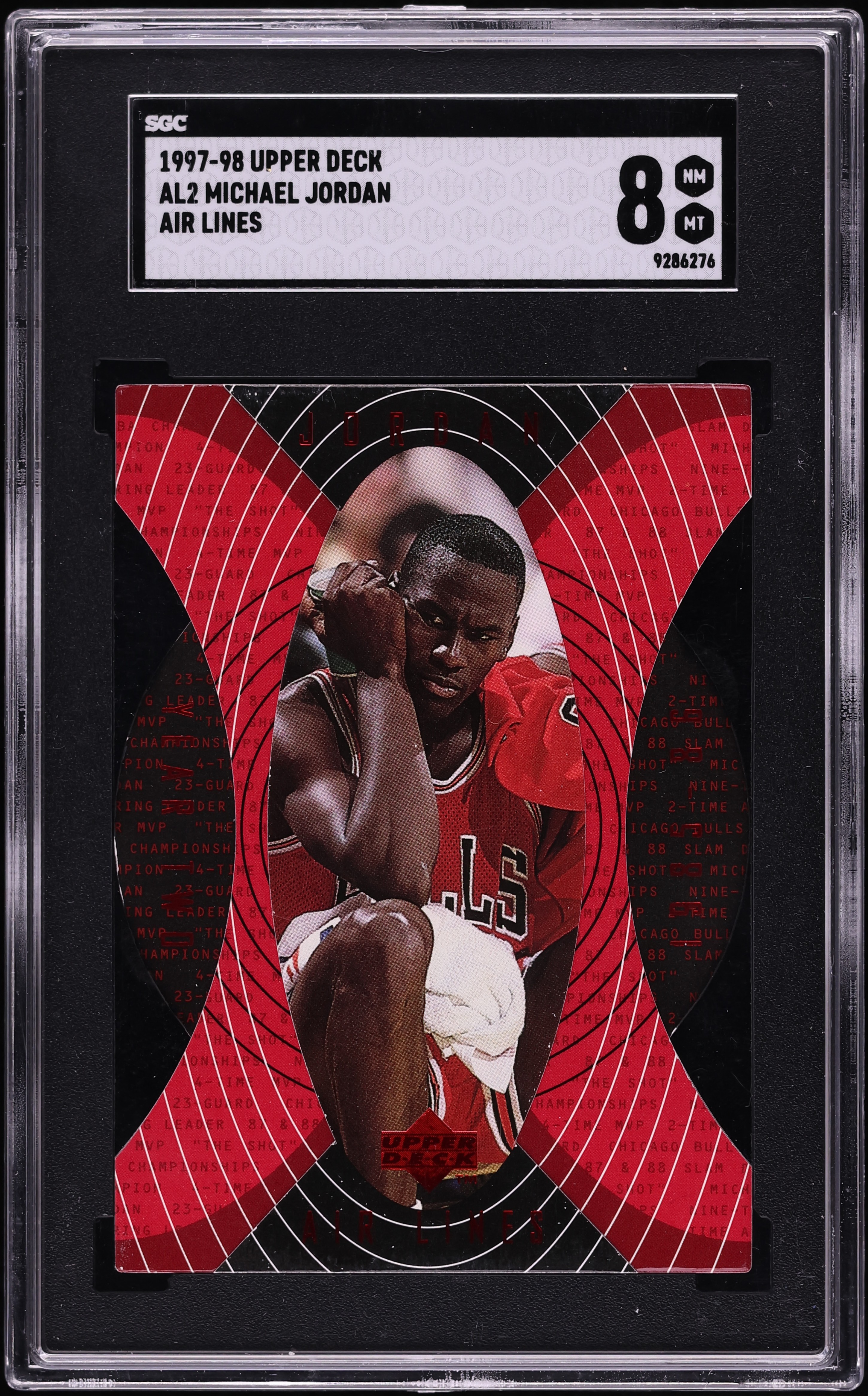 1997 Upper Deck Air Lines Michael Jordan #AL2 SGC 8 NM-MT on