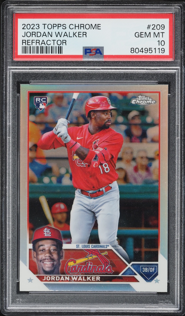 2023 Topps Chrome Refractor Jordan Walker ROOKIE #209 PSA 10 GEM MINT
