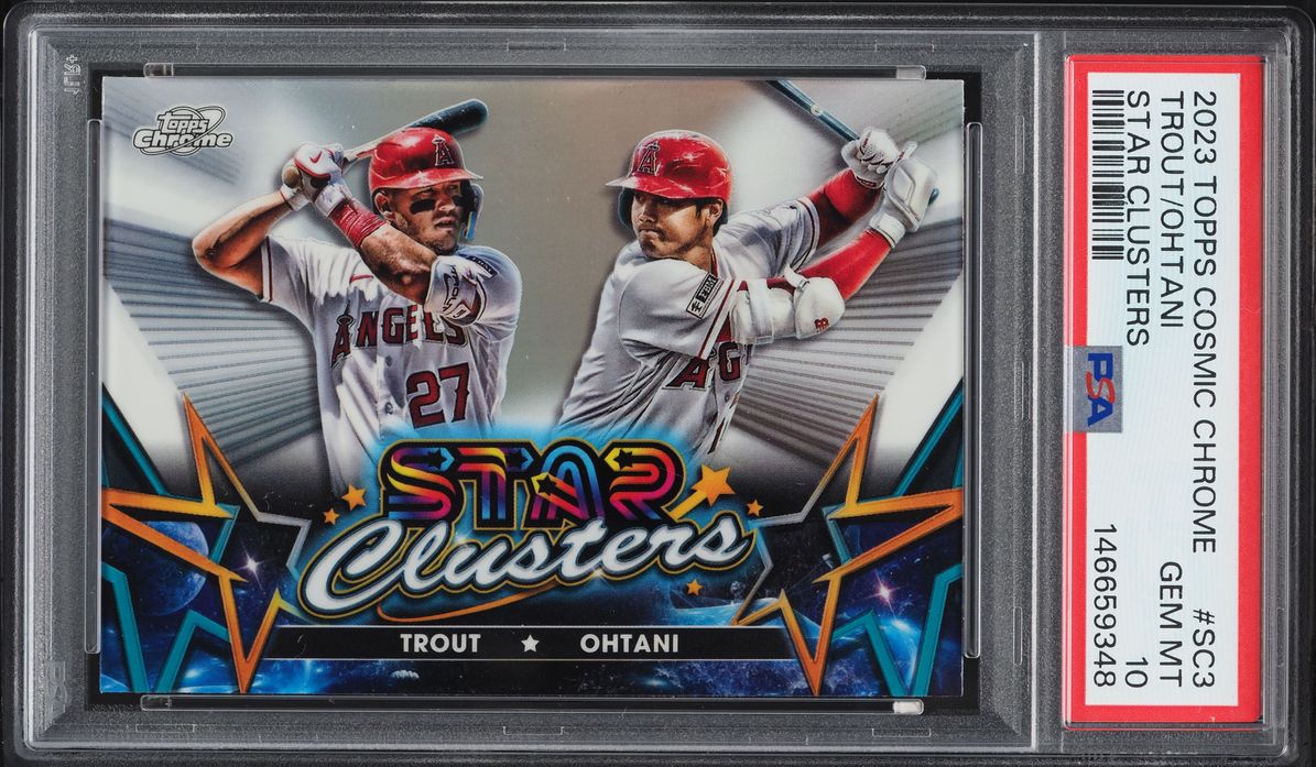 2023 Topps Chrome Cosmic Star Clusters Mike Trout Shohei Ohtani #SC3 PSA 10 GEM MINT