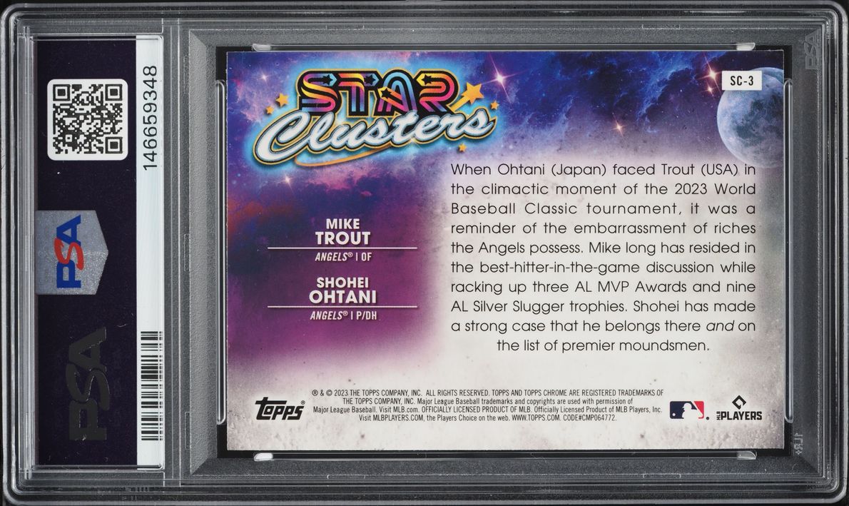 2023 Topps Chrome Cosmic Star Clusters Mike Trout Shohei Ohtani #SC3 PSA 10 GEM MINT