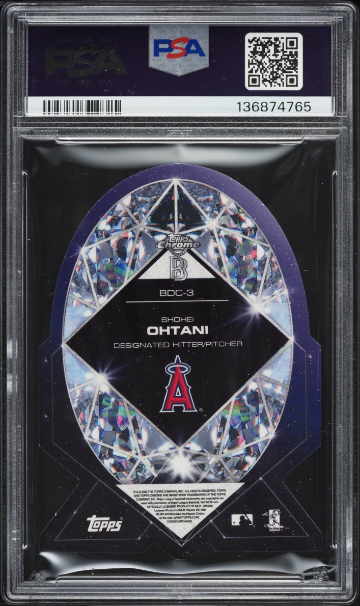 2020 Topps Chrome Ben Baller Ben's Diamond Die-Cuts Shohei Ohtani #BDC3 PSA 9 MINT