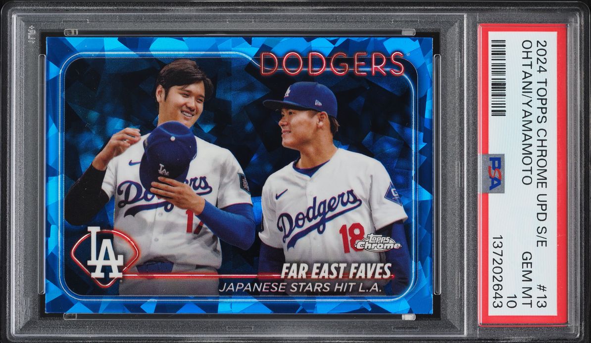 2024 Topps Chrome Sapphire Update Series Ohtani Yamamoto PROSPECT #13 PSA 10 GEM MINT