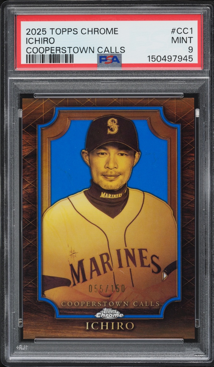 2025 Topps Chrome Cooperstown Calls Ichiro PROSPECT /150 #CC1 PSA 9 MINT