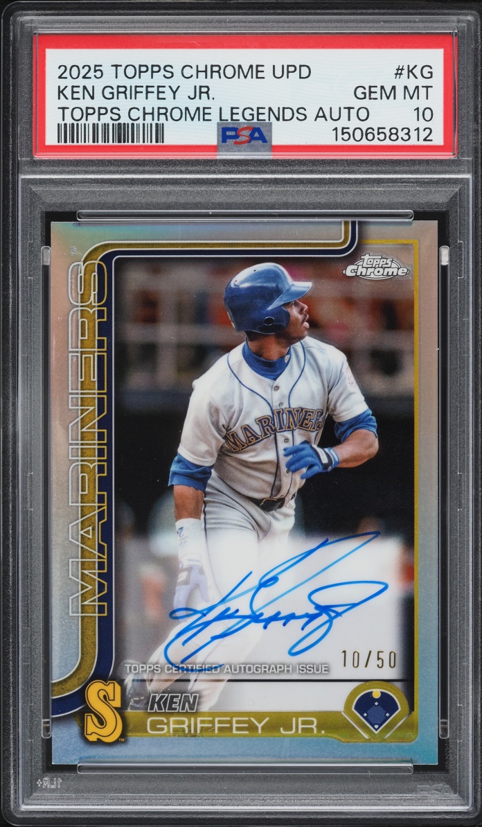 2025 Topps Chrome Update Legends Ken Griffey Jr. PROSPECT AUTO /50 #KG PSA 10 GEM MINT