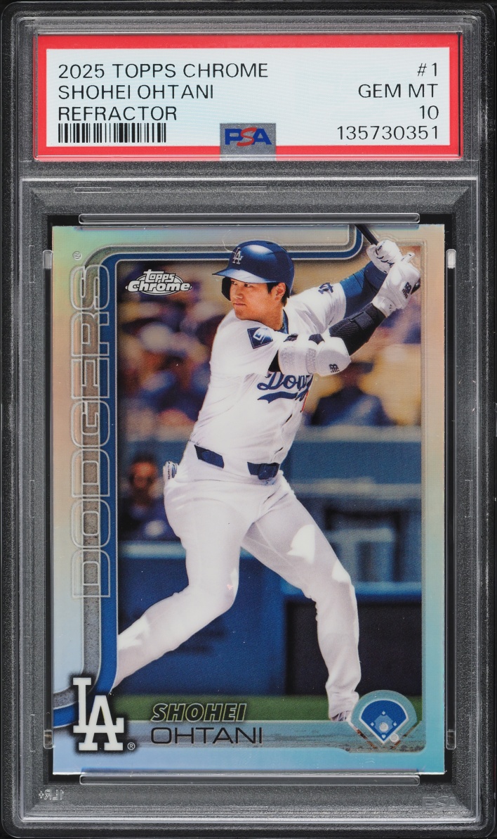 2025 Topps Chrome Refractor Shohei Ohtani PROSPECT #1 PSA 10 GEM MINT