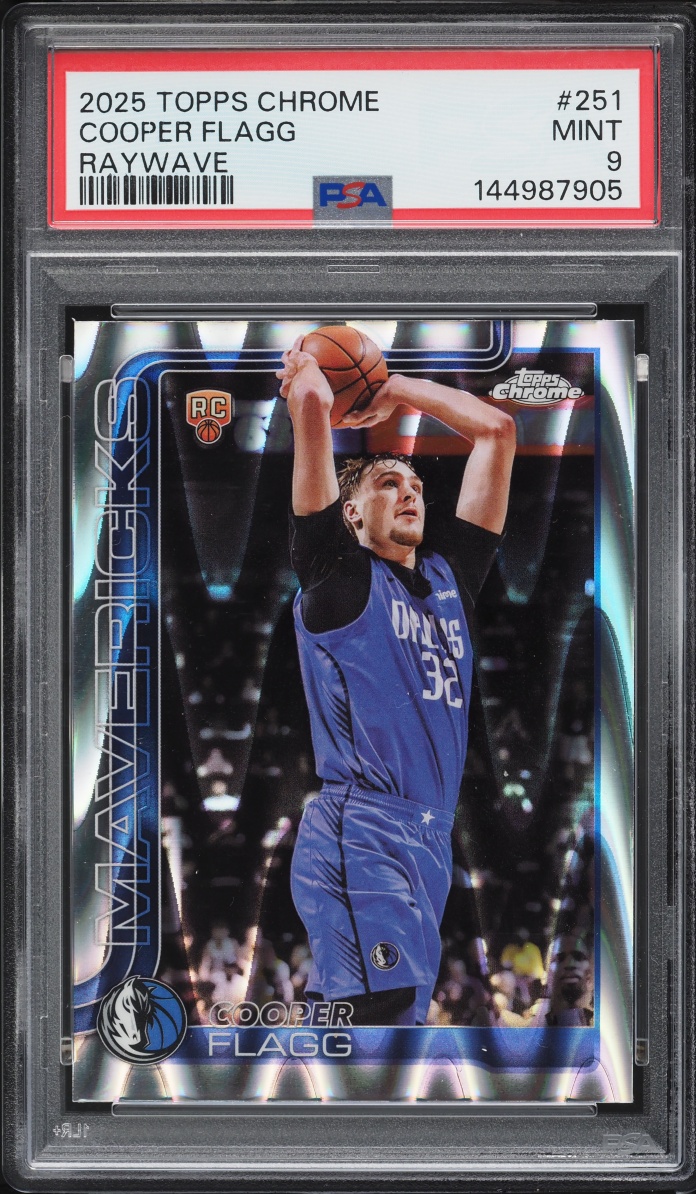 2025 Topps Chrome Raywave Cooper Flagg ROOKIE #251 PSA 9 MINT