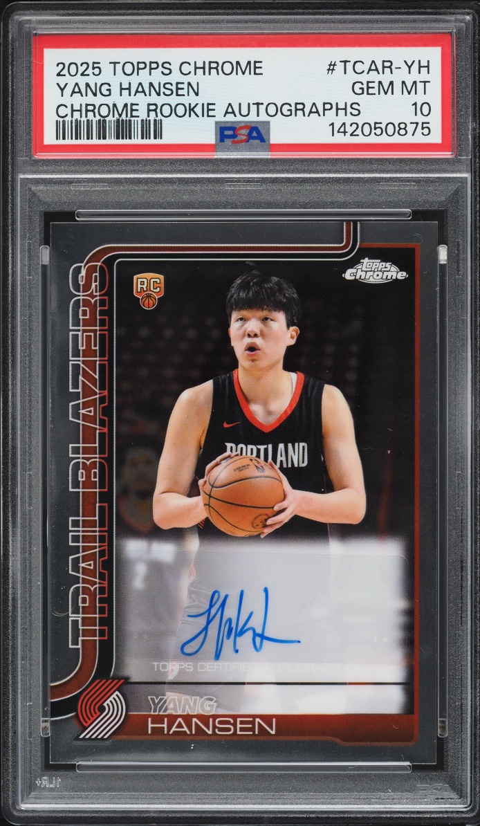 2025 Topps Chrome Yang Hansen ROOKIE AUTO #TCAR-YH PSA 10 GEM MINT