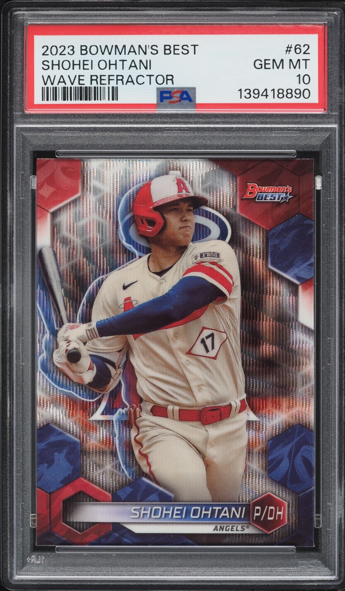 2023 Bowman's Best Wave Refractor Shohei Ohtani #62 PSA 10 GEM MINT