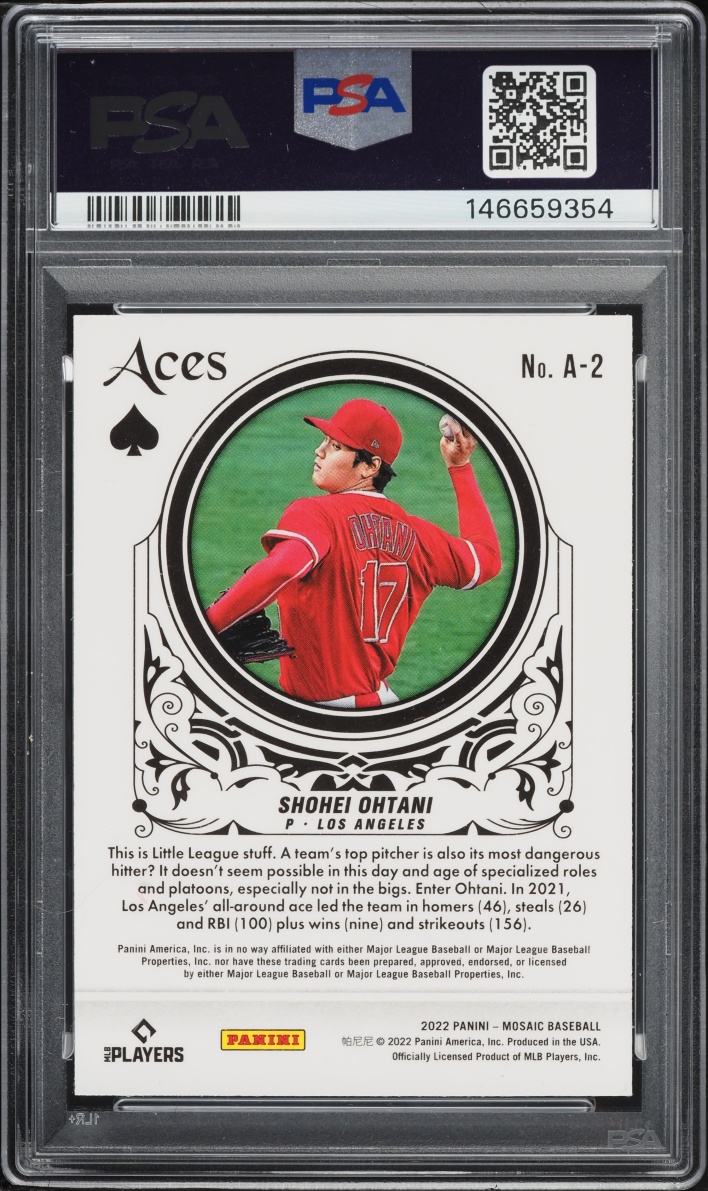 2022 Panini Mosaic Aces Shohei Ohtani #A-2 PSA 10 GEM MINT
